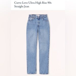 Abercrombie & Fitch Curve Love  90’s Straight Ultra High Rise Jeans 29 / 8S